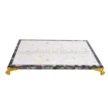 Tengjun shell mat de table rectangulaire de nacre